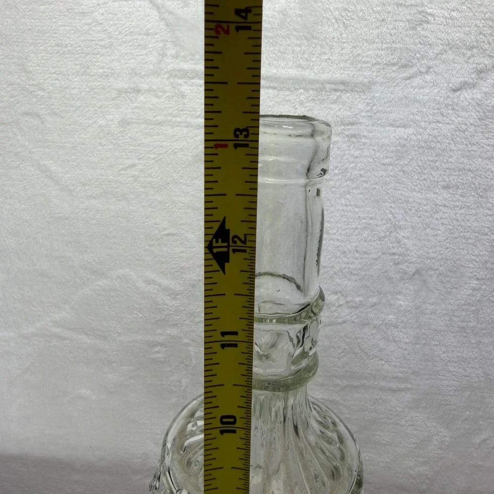 Williams Sonoma Clear Glass Hobnail Ribbed Decorative Bottle Cruet